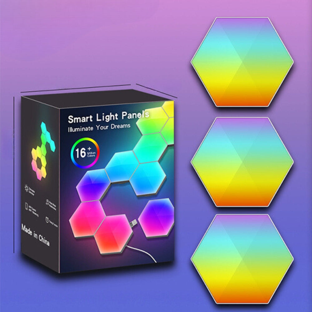 RGB Smart Hexagonal Wall Lamp Color Changing