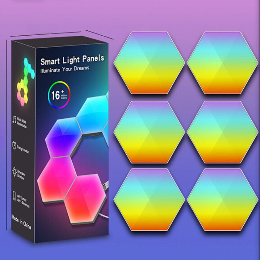 RGB Smart Hexagonal Wall Lamp Color Changing