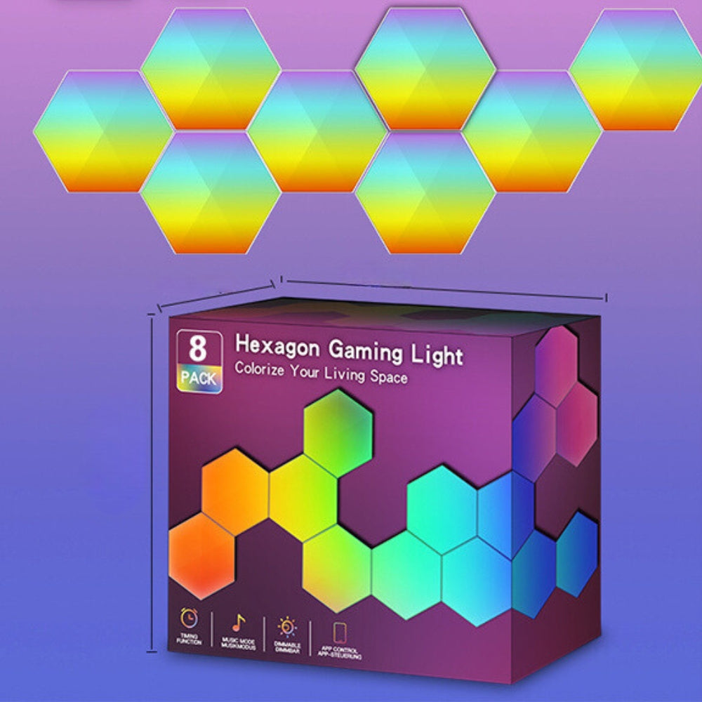 RGB Smart Hexagonal Wall Lamp Color Changing