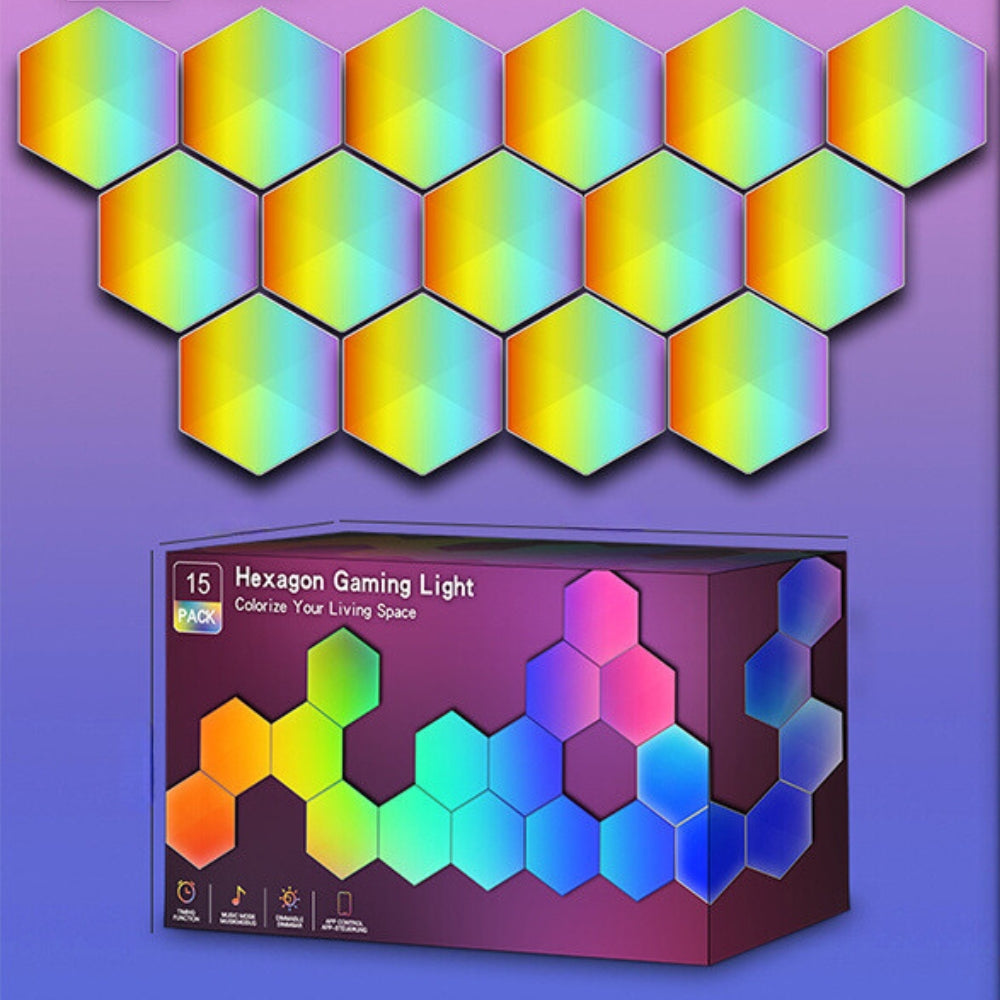 RGB Smart Hexagonal Wall Lamp Color Changing